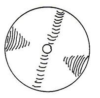 A twisted saw with the ridge down the middle