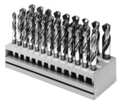 Triumph Twist Drill Reduced Shank Set in Metal Stand